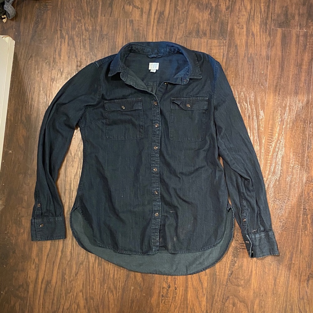 Blue button-up